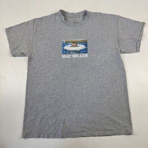 Product By Mac Miller Life Preserver Graphic T-Shirt Men's L Gray Cotton Hip Hop